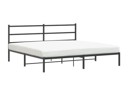 Struttura letto in metallo con testiera nera, 183x213 cm, 42651SEHC