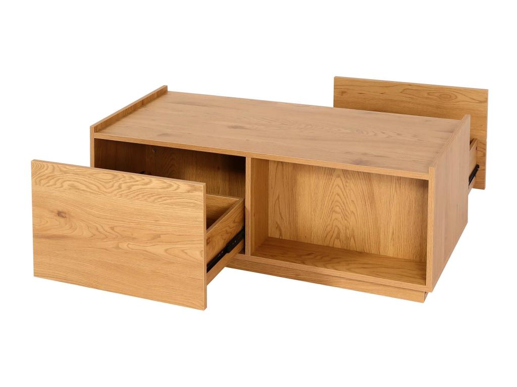 Artvivrestore-J78 Tavolino da caffè, tavolo da soggiorno, tavolino laterale, tavolino da salotto con cassetto, MDF, 110x50x40cm - 87627QTBH