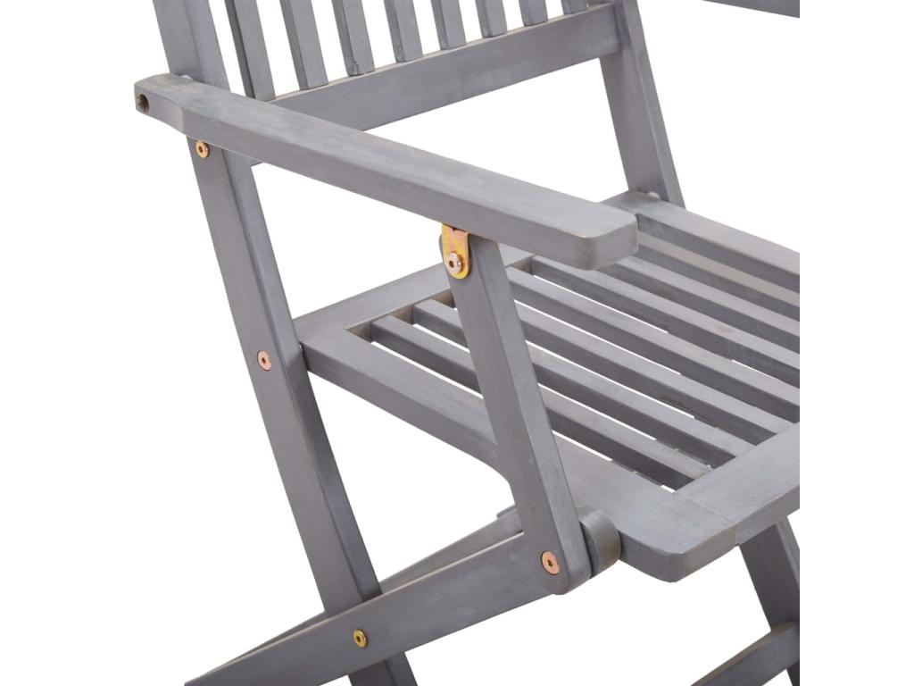 Sedie pieghevoli da esterno 4 pezzi con cuscini, legno Calmetop, 31 89292LAJP