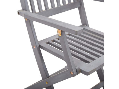 Sedie pieghevoli da esterno 4 pezzi con cuscini, legno Calmetop, 31 89292LAJP