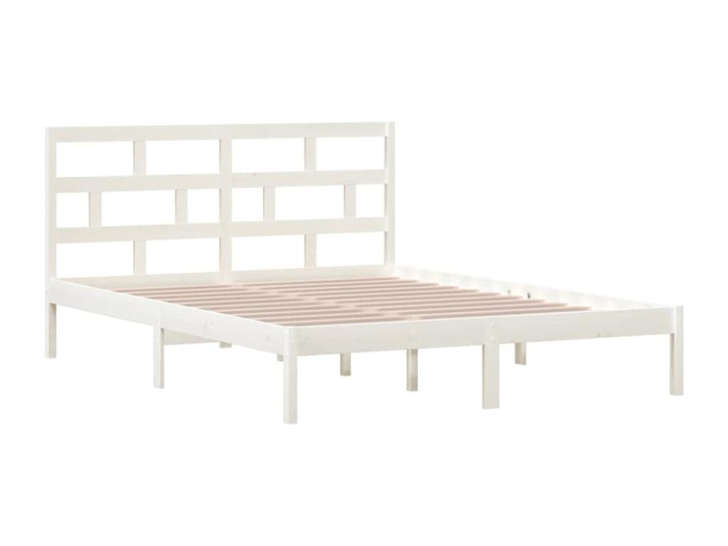Struttura letto in legno massello bianco 150x200 cm King Size 38507JHIY