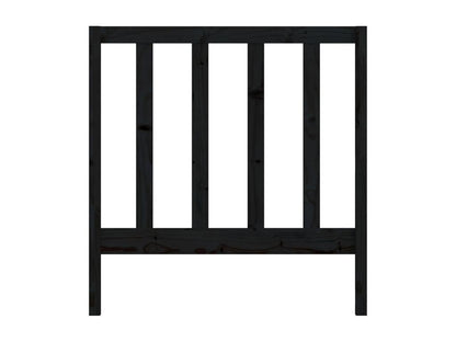 Testiera nera 95x4x100 cm in legno massello di pino 08328QXHM