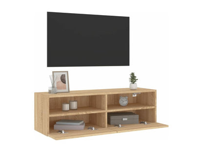 Mobile TV a parete Maisonpuretop in rovere 100x30x30 cm in legno ingegnerizzato 61452SUWB