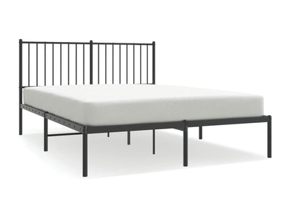 Struttura letto in metallo con testiera nera 135x190 50862CMBX