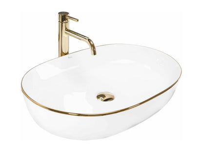 Lavabo da appoggio Maisonpuretop 61 White Gold 94234DKEA