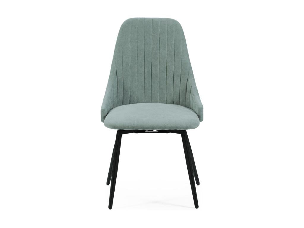 Artvivrestore - Set di 4 sedie girevoli in tessuto verde celadon 25273MLUC