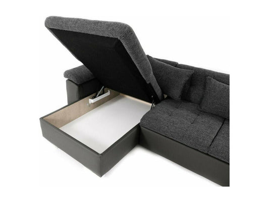 Divano angolare Artvivrestore 114, verde, funzione letto, contenitore per biancheria da letto, 348x205x76cm, 10764TVAH