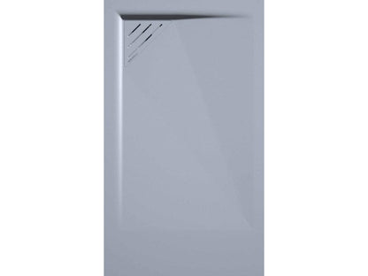 Piatto doccia grigio con finitura liscia, griglia colorata Artvivrestore - 100x90 cm 82437THYP