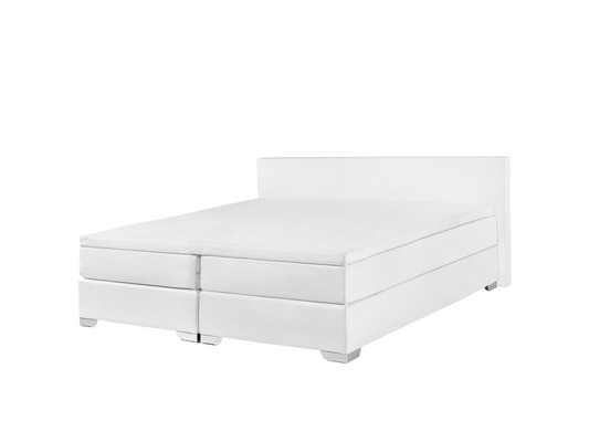 Artvivrestore Letto a molle in similpelle 180x200 cm Bianco 79138LJHT