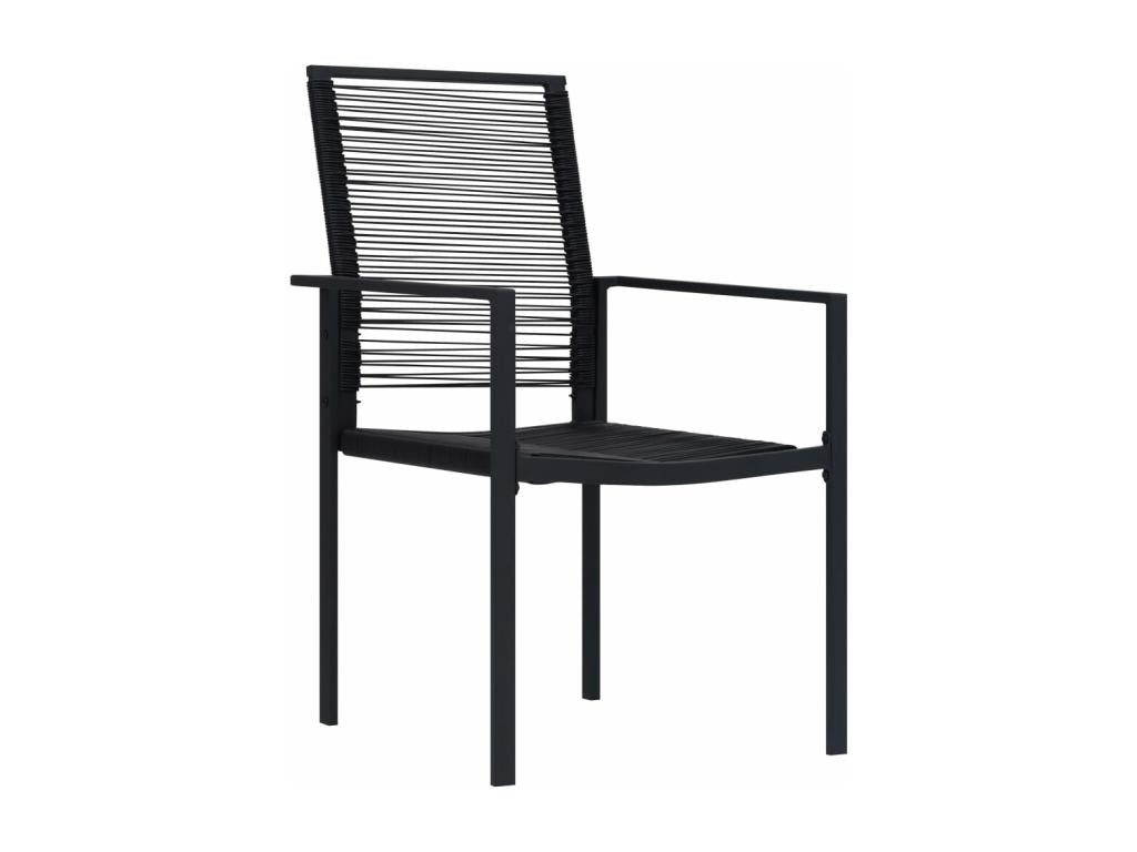 Sedie da giardino 2 pezzi, PVC nero rattan 00424VRSP