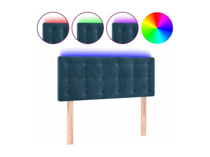 Testiera LED blu scuro 100x5x78/88 cm Velluto 60253RAXK