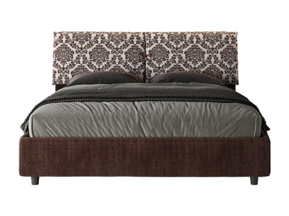 Letto imbottito senza rete a doghe, 160x190 cm, tessuto Maisonpuretop, 4 bordeaux, Maisonpuretop 72835JGBA