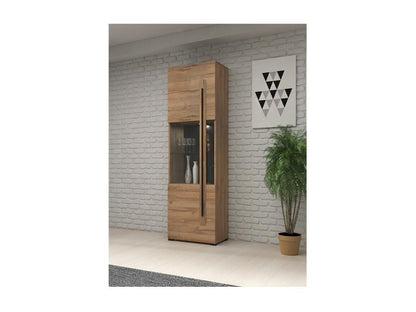 Vetrina di design con illuminazione LED integrata, collezione Artvivrestore, finitura rovere. 36168GOMQ