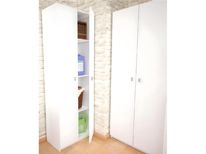 Mobiletto multiuso, bianco - Altezza 180 x Lunghezza 75 x Profondità 35,6 cm 25643QRYA