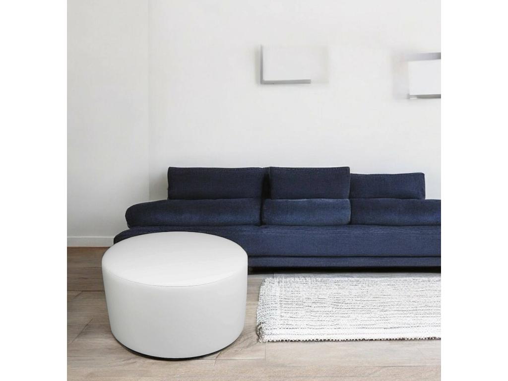Artvivrestore Pouf, Poltrona Multiuso, Sedia a Sacco, Poggiapiedi, Made in Italy, 79x79 h42 cm, Bianco, 38615XBOU