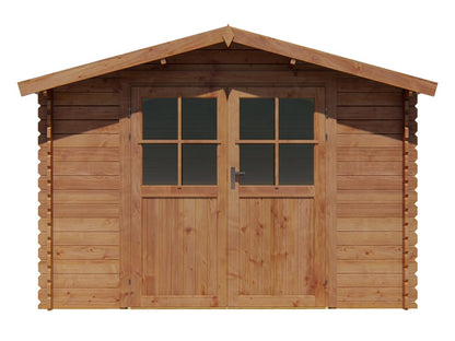 Casetta da giardino in legno trattato in autoclave da 9,91 m², spessore 28 mm - Maisonpuretop 26632EYTU