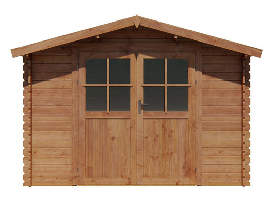 Casetta da giardino in legno trattato in autoclave da 9,91 m², spessore 28 mm - Maisonpuretop 26632EYTU