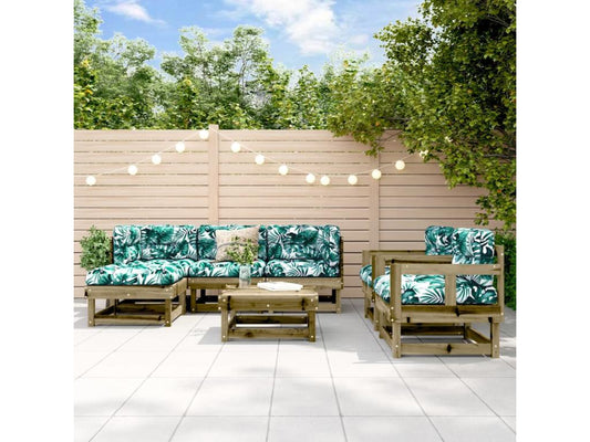 Set di mobili da giardino 7 pezzi in legno di pino impregnato 53367LAWR