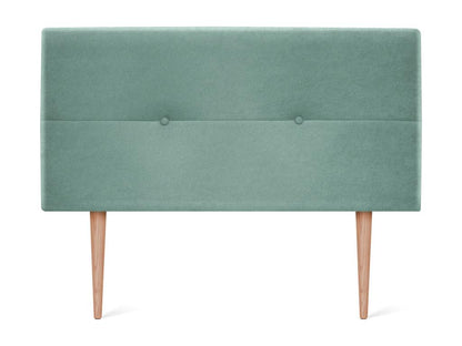 Testiera in tessuto Maisonpuretop Aqualine con bottoni 105x105cm con gambe per letti da 105cm - Verde acqua 42292GSHM