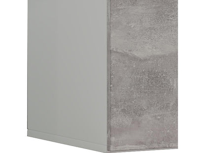 Maisonpuretop Mobile TV da parete in legno, Mobile TV basso da parete, Mobiletto da parete, Tavolo, Bianco Jusa / Effetto cemento - 115 81962OFSW