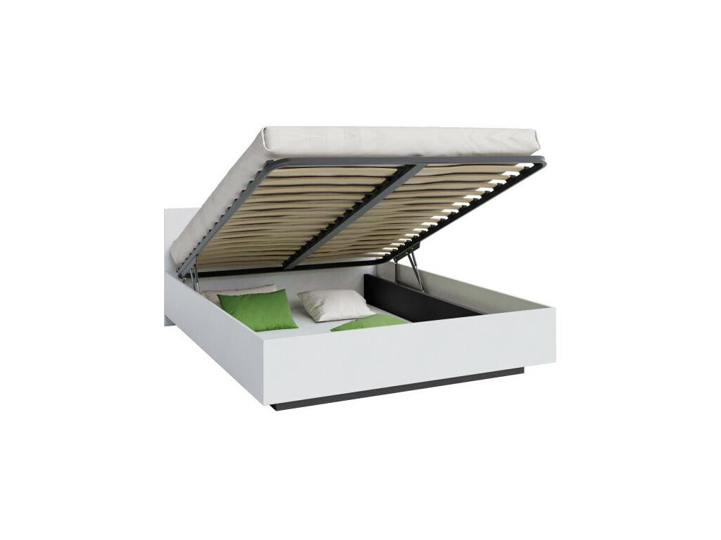 Letto contenitore Peru 140x200 cm con rete a doghe sollevabile di Artvivrestore, Bianco 72259NZIX