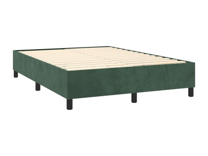 Base per letto a molle in velluto verde scuro 140x200 cm 43410MUSP