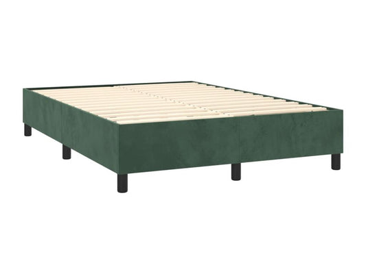 Base per letto a molle in velluto verde scuro 140x200 cm 43410MUSP
