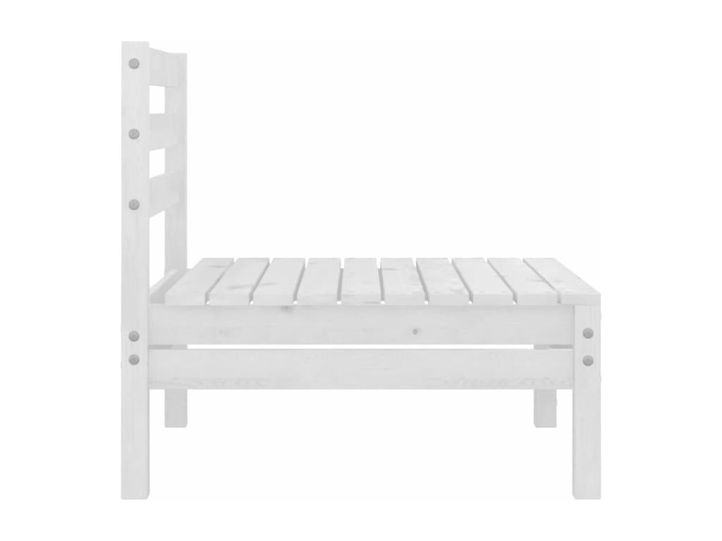 Set di mobili da giardino 4 pezzi, bianco, legno di pino massiccio, 10 53503MAIA