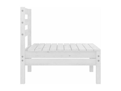 Set di mobili da giardino 4 pezzi, bianco, legno di pino massiccio, 10 53503MAIA