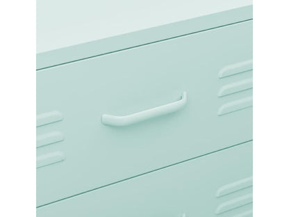 Cassettiera verde menta 80x35x101,5 cm Acciaio 93488IHYX