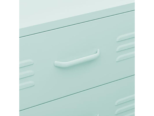 Cassettiera verde menta 80x35x101,5 cm Acciaio 93488IHYX