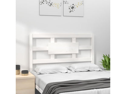 Testiera bianca 95,5x4x100 cm in legno massello di pino 40176KDPL