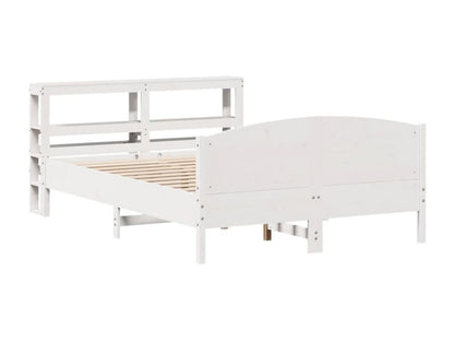 Struttura letto senza materasso bianco 140x190 cm legno massello di pino 71080XVJV