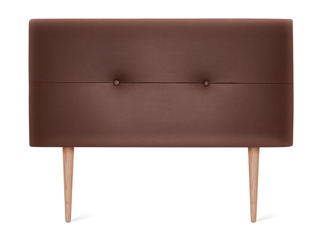 Testiera in similpelle Maisonpuretop con bottoni 105x105cm con gambe per letti da 105cm - Cioccolato 30360VZWO