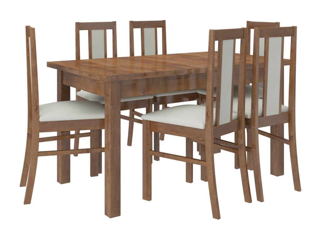 Sedia in legno marrone e tessuto, Maisonpuretop-Tissu 27110 41822VFTS