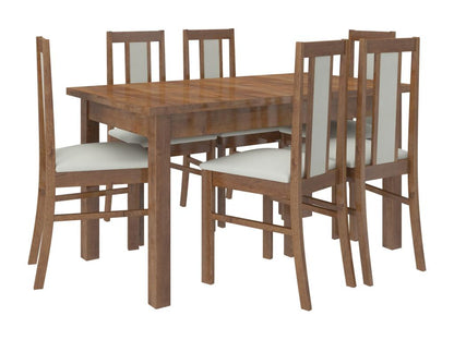 Sedia in legno marrone e tessuto, Maisonpuretop-Tissu 27110 41822VFTS