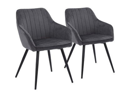 Set di 2 sedie in velluto grigio di Maisonpuretop - Maisonpuretop 48650ZNZY