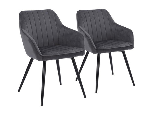 Set di 2 sedie in velluto grigio di Maisonpuretop - Maisonpuretop 48650ZNZY