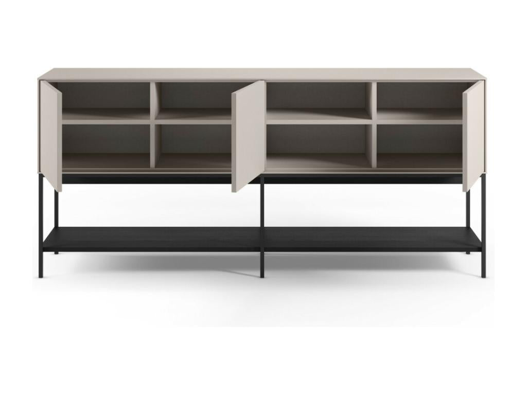 Maisonpuretop - Credenza in legno e metallo a 3 ante, larghezza 180 cm - Beige 39114DXNE