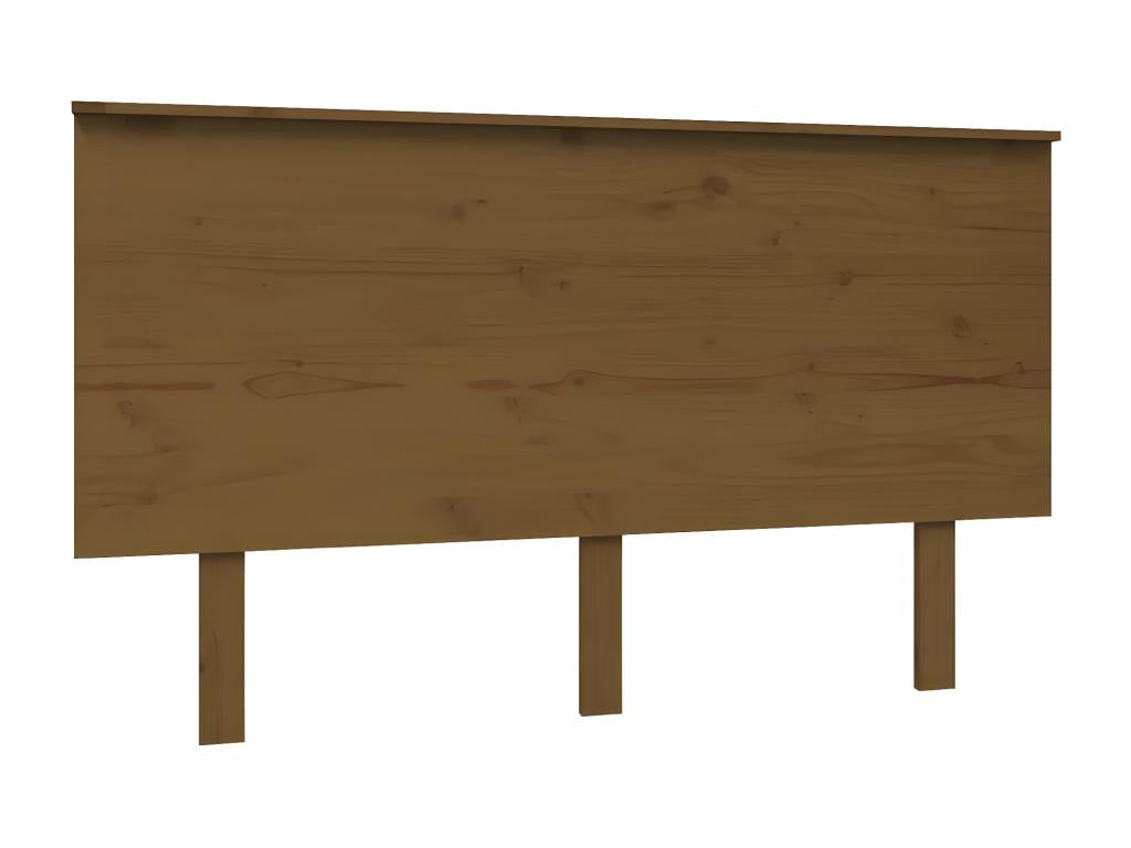 Testiera marrone miele 139x6x82,5 cm in legno di pino massello 36266CMKG