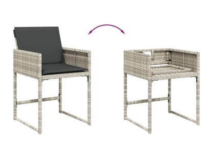 Set da pranzo da giardino da 11 pezzi con cuscini in polyrattan grigio 22543LCAA