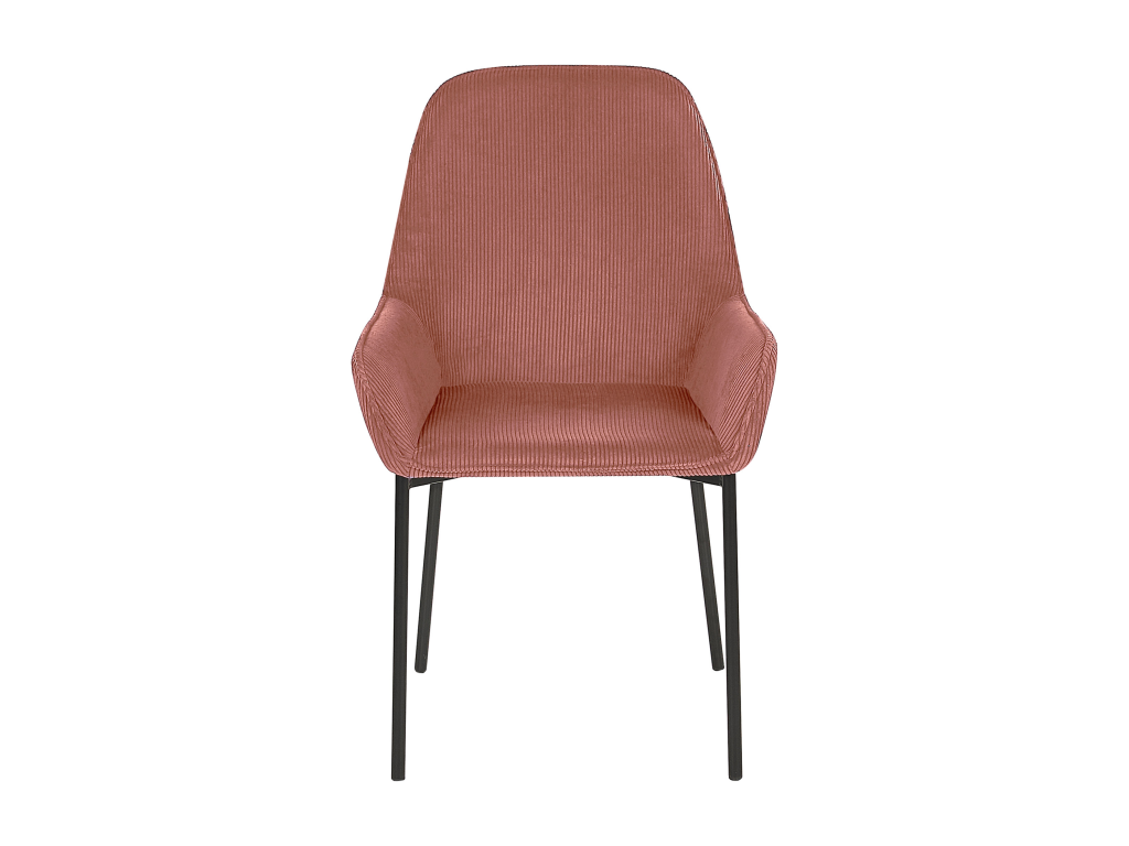 Set di 2 sedie da pranzo in velluto a coste Maisonpuretop, rosa 89162FLTV