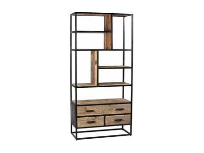 Artvivrestore - Scaffale a 3 cassetti in teak riciclato e metallo 29360SHFV