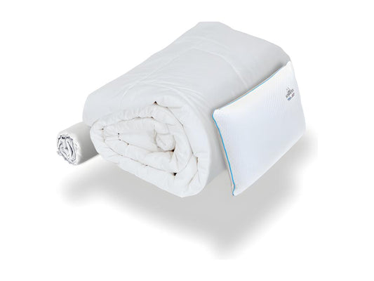 Set materasso a molle insacchettate Calmetop con memory foam e accessori - 90x190 cm 27201MMMQ