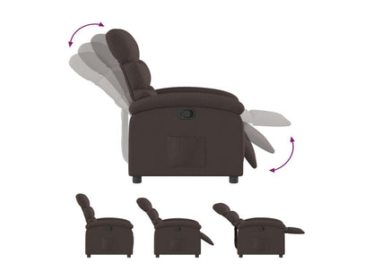Poltrona reclinabile in tessuto marrone scuro 37545BWBH