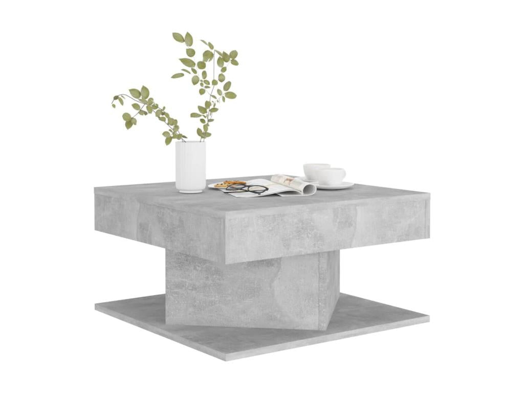 Tavolino quadrato, grigio cemento, 57x57x30 cm, Maisonpuretop 14615UQHD