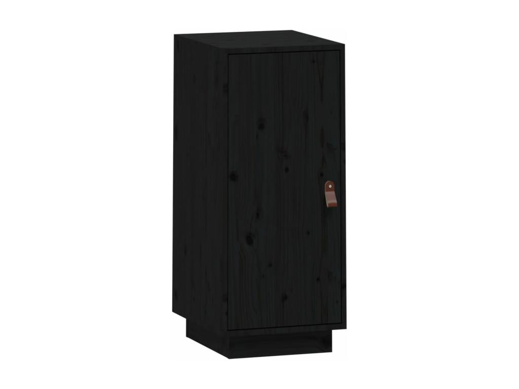 Credenza nera 34x40x75 cm in legno massello di pino 17549HDOS