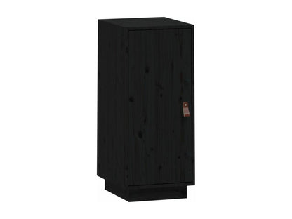 Credenza nera 34x40x75 cm in legno massello di pino 17549HDOS