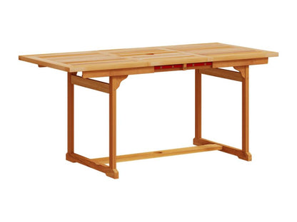 Set da pranzo da giardino Artvivrestore da 7 pezzi, in legno massello e textilene, 41600RYVT