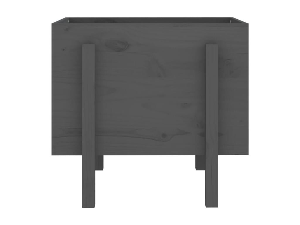 Fioriera grigia 62x50x57 cm in legno massello di pino 34909QRPJ